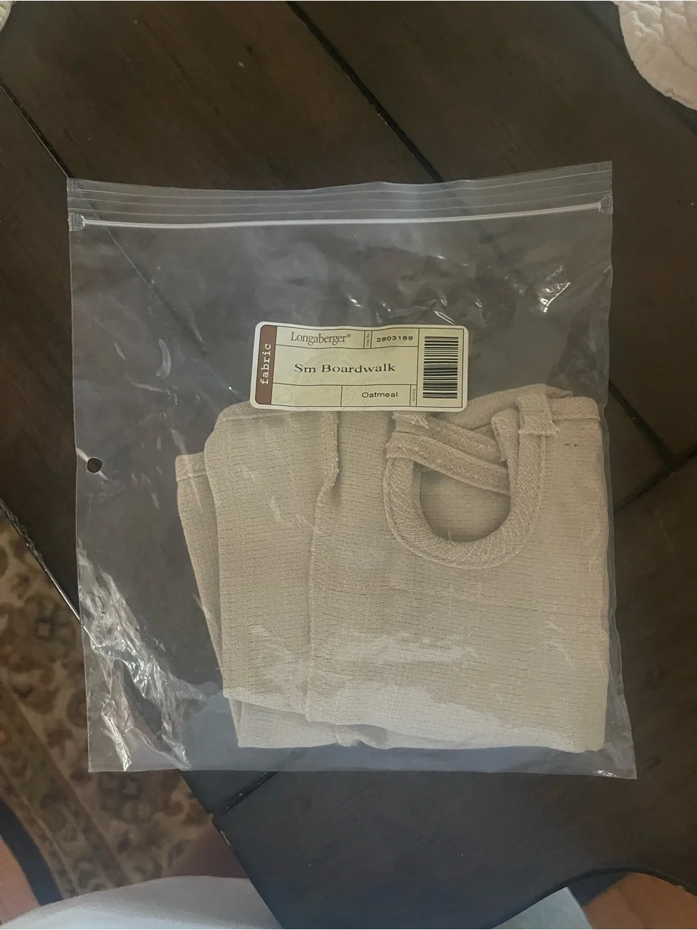 Longaberger Oatmeal Fabric Liner